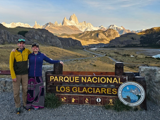 El Chalten entrance to Los Glaciares National Park in Patagonia Argentina
