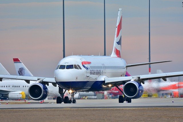 British Airways plane at an airport