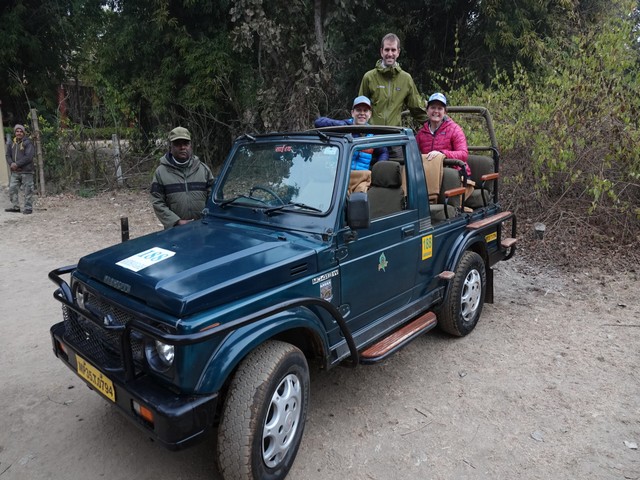 Typical safari vehicle used on a luxury tiger safari in central India's parks and tiger reserves